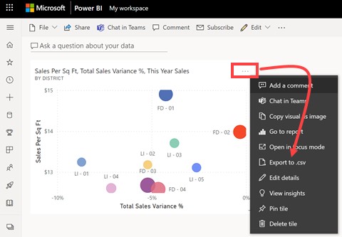 export to csv