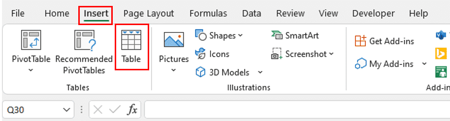 How to convert data to a table