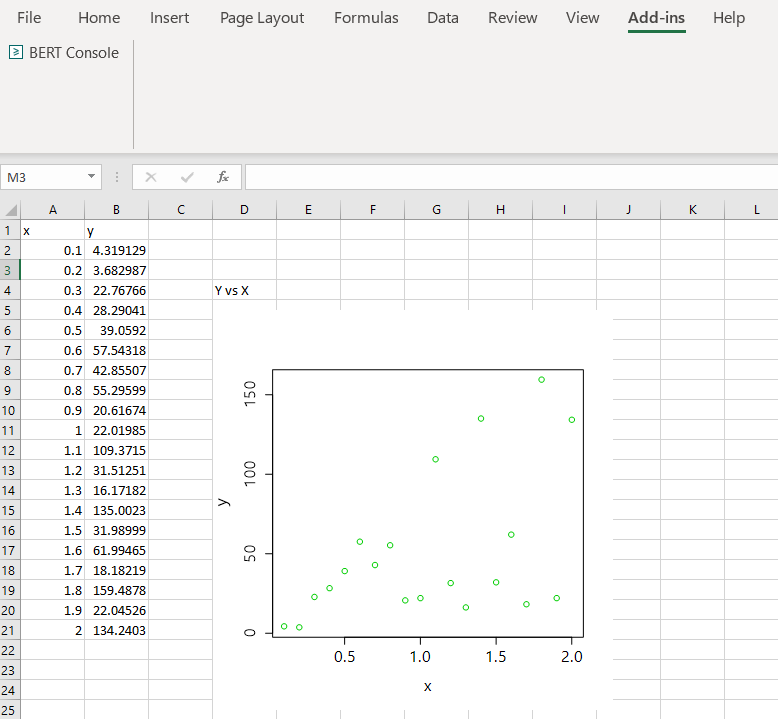 R Excel functionality stem and leaf