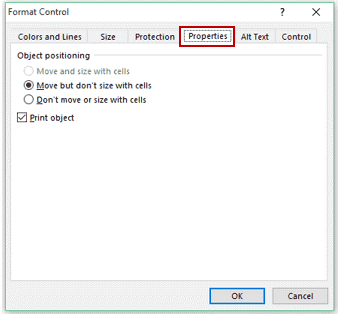 format control properties