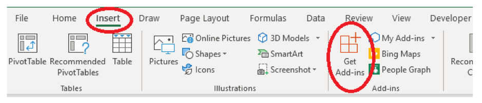 Excel - top bar