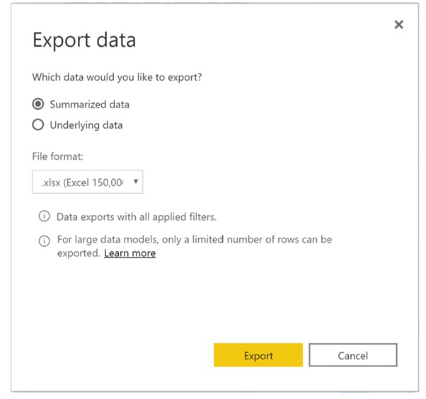 export data