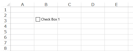 Fix checkbox position in Excel